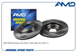 Диск переднего тормоза (1 шт.) 51712-C8000/AMD.SPORT.BD5335 (перфорированный с проточкой) AMD Диск переднего тормоза (1 шт.) 51712-C8000/AMD.SPORT.BD5335 (перфорированный с проточкой) AMD